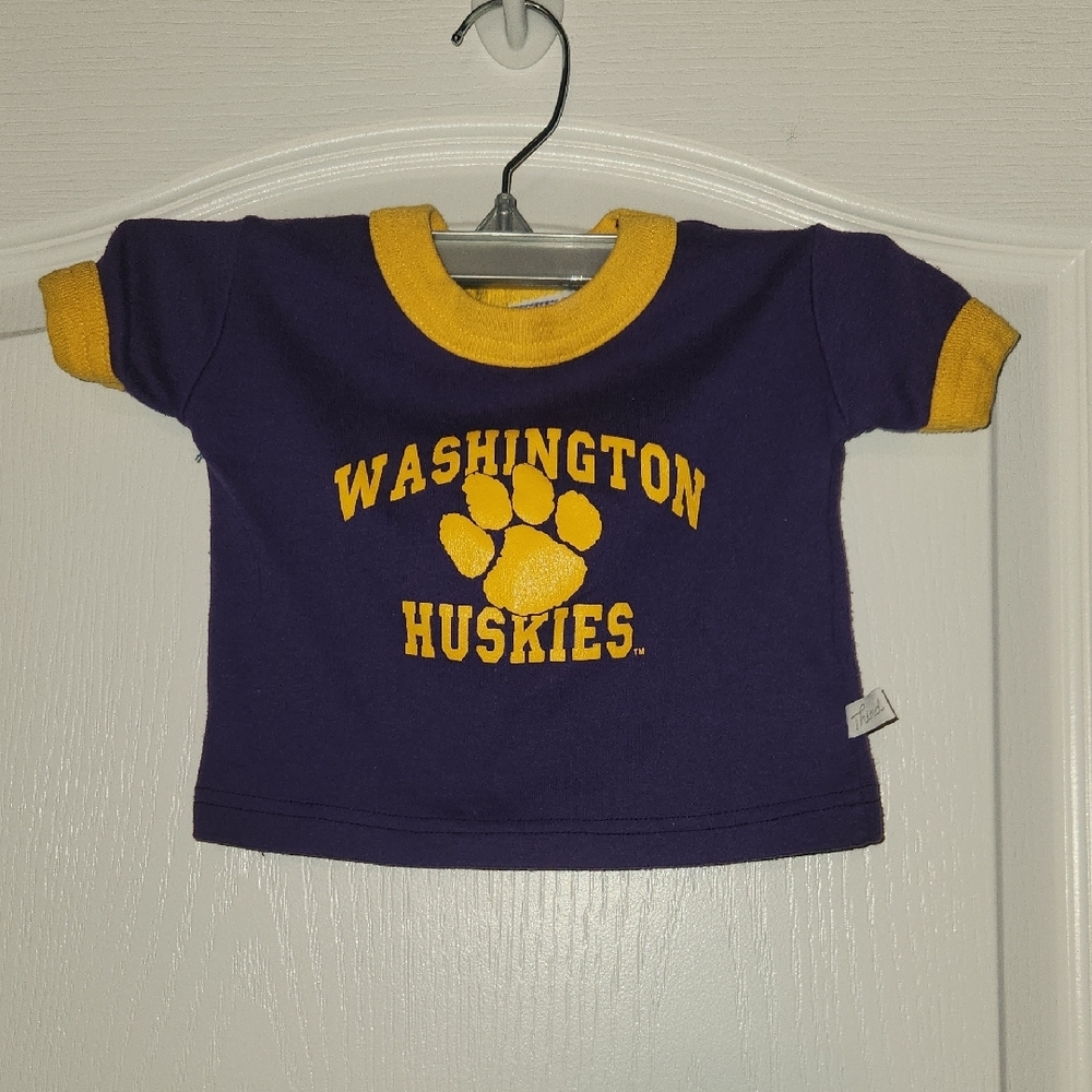 Vintage 90s Washington Huskies Purple and Gold Baby Shirt